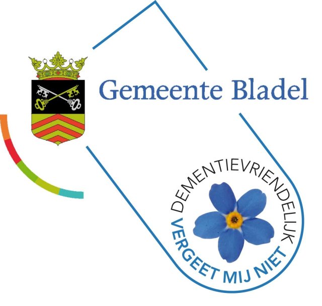 Gemeente Blade Dementievriendelijk vergeet mij niet logo
